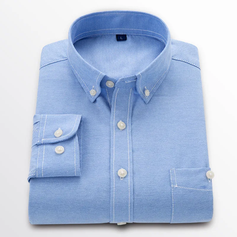 Мужская рубашка на весну и осень Повседневная с длинным рукавом мягкая
