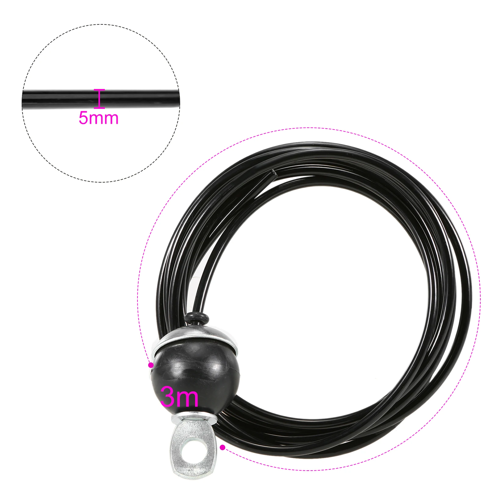

2M/2.5M/3M Fitness Pulley Cable Gym Cable Steel Wire for Home Gym DIY Cable Machine Weight Lift Pulley System