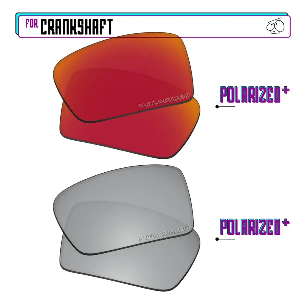 EZReplace Polarized Replacement Lenses for - Oakley Crankshaft Sunglasses - Sir P Plus-RedP Plus