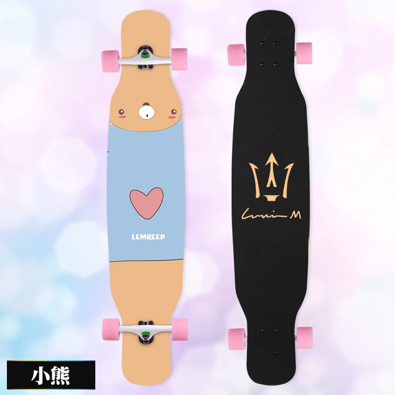 MS414 Dream Ⅰ 107 см/42 дюйма многоцветная печать Griptape dancing Street Longboard Abec-9 высокоскоростной хромированный стальной подшипник - Цвет: 16