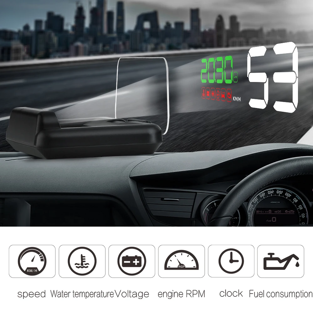 Дисплей на лобовое стекло C500 Автомобильный дисплей OBD2 автомобильный проектор