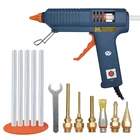 Пистолет для термоклея 150 Вт с регулируемой температурой, клеевой пистолет с насадками 11 мм, профессиональный промышленный клеевой пистолет