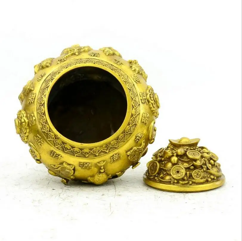 Чистая медь Специальная цена пять сокровища Бог горшок с сокровищами украшение