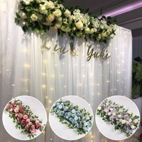 1pc 50cm artificial rose flower row wedding arch stage wall background decorative hanging flowers diyparty holiday decoration