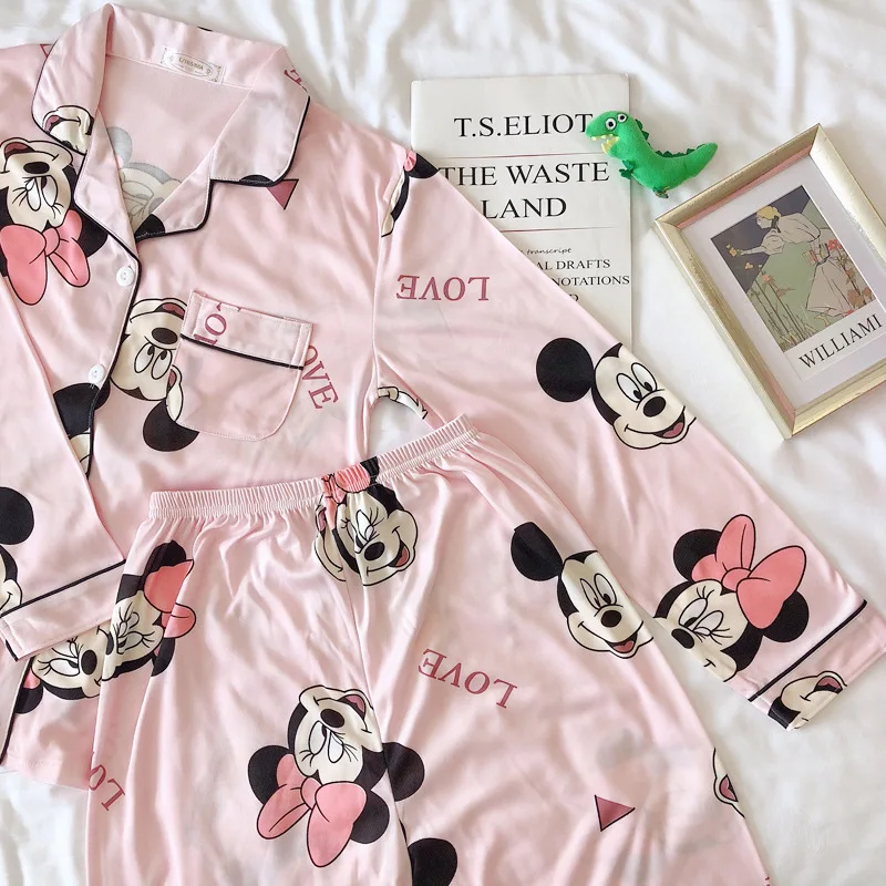 Disney с изображением Микки Мауса на весну и осень длинными рукавами пижамные