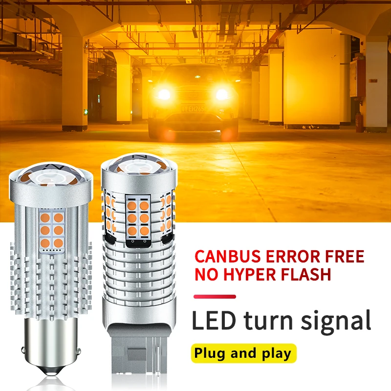 2 шт. Автомобильные светодиодные лампы 30-SMD 7440 T20 W21W 3030 1156 7507 BAU15S | Сигнальные огни