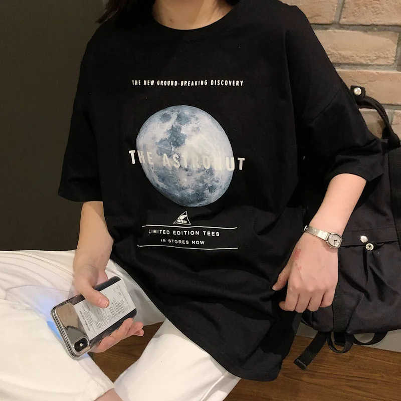 Женская футболка с коротким рукавом Shellsuning 6 цветов летняя буквенным принтом