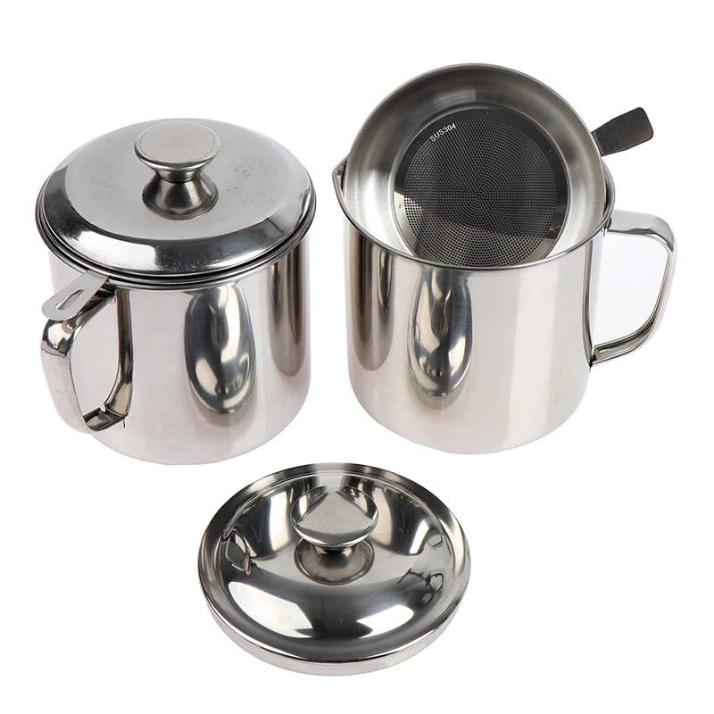 

1 Set 1.3L Multifunction 410/201 Stainless Gravy Oil Soup Fat Separator Oiler Filter For Kitchen Cooking Tools