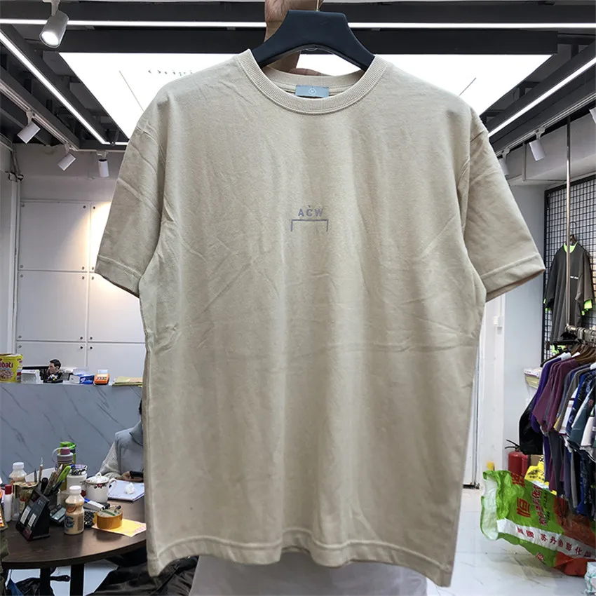 Мужская и женская Винтажная футболка с отражающим логотипом Классическая