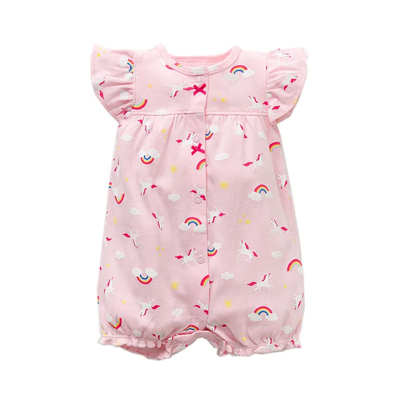 Style 1 Летние детские комбинезоны, одежда для маленьких девочек, хлопок, Одежда для новорожденных мальчиков, детские комбинезоны с короткими рукавами, детская одежда - Цвет: Style 1