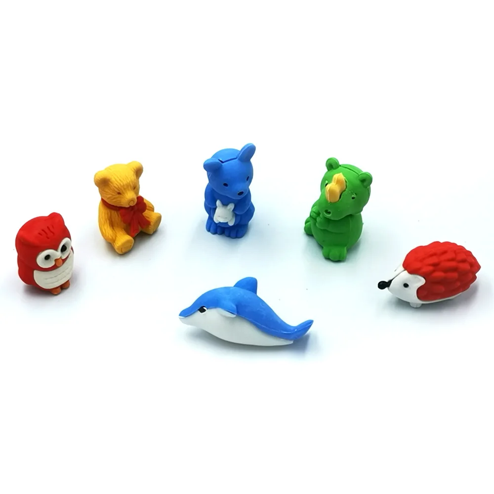 Ластики в виде животных 50 шт./лот новые ластики различных видов