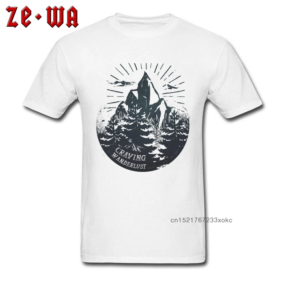 

Adventure TShirt Men Craving Wanderlust T Shirt Mountains T-Shirt Hipster Travelling Clothes Nature Logo Tee Shirt Free Shipping