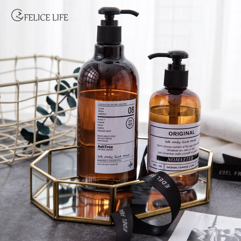 Коричневая многоразовая бутылка для ванны 250/500 мл