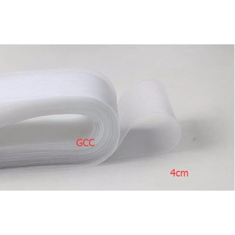 

1,6 "(4 см) Плоский жесткий однотонный Crins Кринолины из конского волоса обрезки/оплетка для Для женщин шляпа 100 ярдов/лот