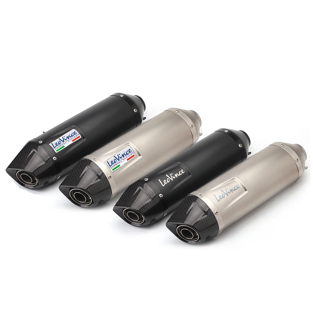 Универсальный 51 мм мотоциклетный глушитель выхлопных газов leovince для мотокросса из углеродного волокна для FZ8 CBR250 CB500 MT07 Z900 Универсальный 51 мм мотоциклетный глушитель выхлопных газов leovince для мотокросса из углеродного волокна для FZ8 CBR250 CB500 MT07 Z900