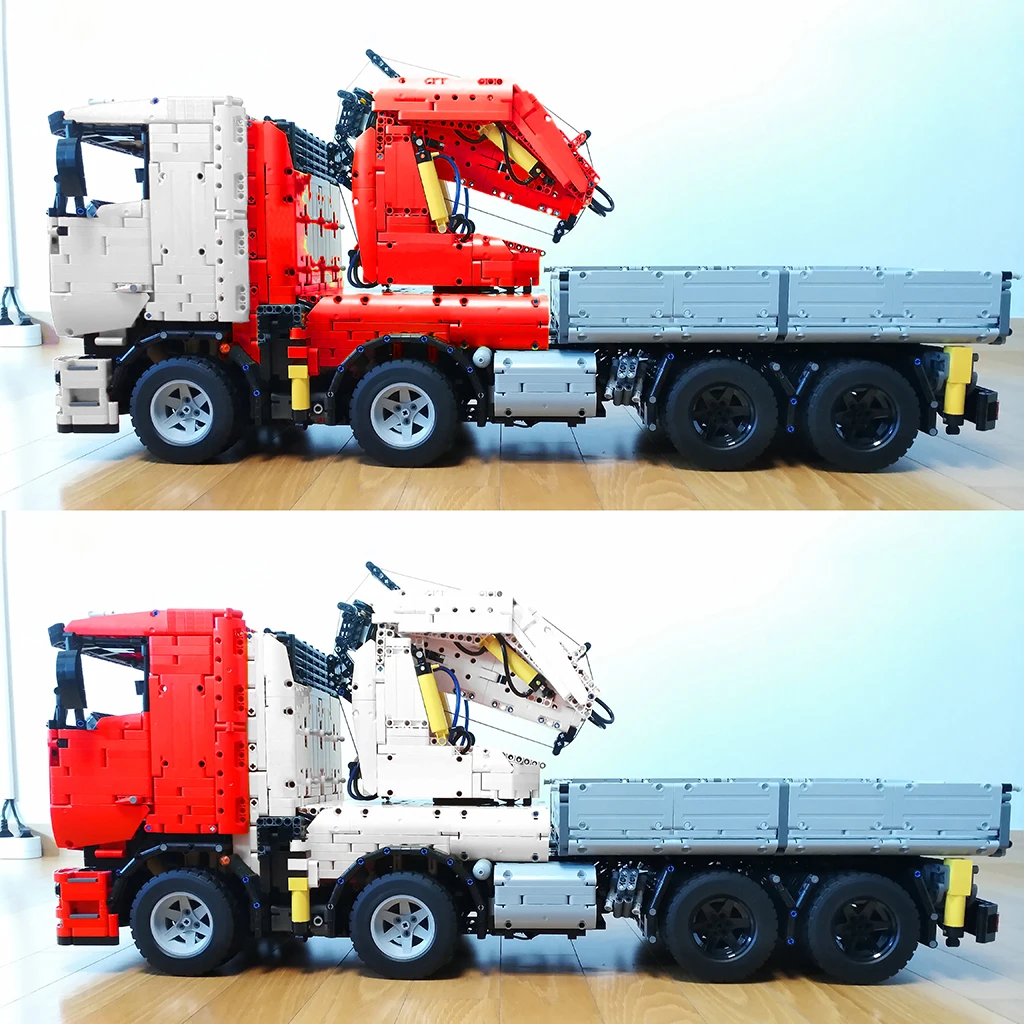 

RC Power Function Technic Bat Truck off-road Rescue Crane MOC 8800 Building Blocks Toy Kit Educational Kids Birthday Gifts