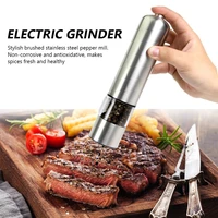 automatic stainless steel electric operated peper spice grain kitchen tools automatic mill pepper salt grinder pepper battery