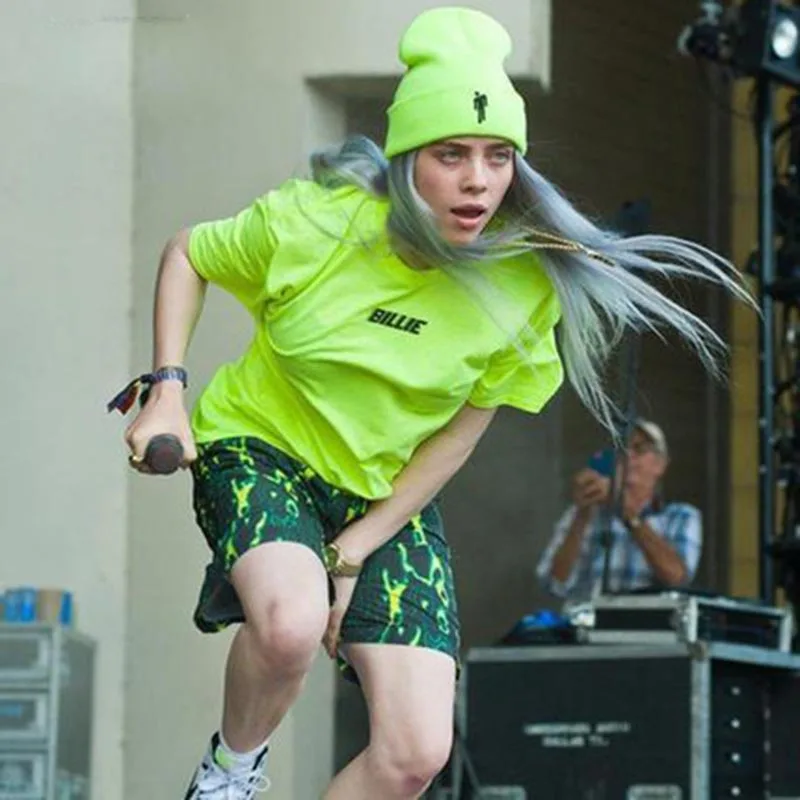 Billie Eilish Футболка мужская женская уличная одежда, футболки хип-хоп Музыка Billieeilish футболка размера плюс футболки одежда kanbap1992
