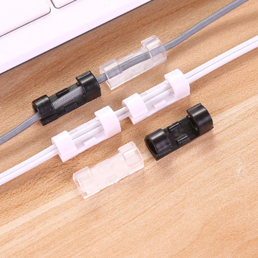 20 шт. самоклеящиеся кабели для зарядки usb-шнуры зажимы кабелей органайзер