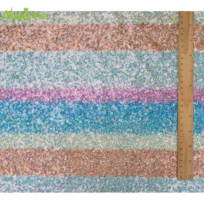 50 см * 130 Радужная разноцветная ткань с блестками модное платье для сцены свадьбы