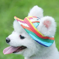 pet dog fashion cap beatuy spring with breathable net cloth puppy summer fashion cap props summer comfortable sun protective hat