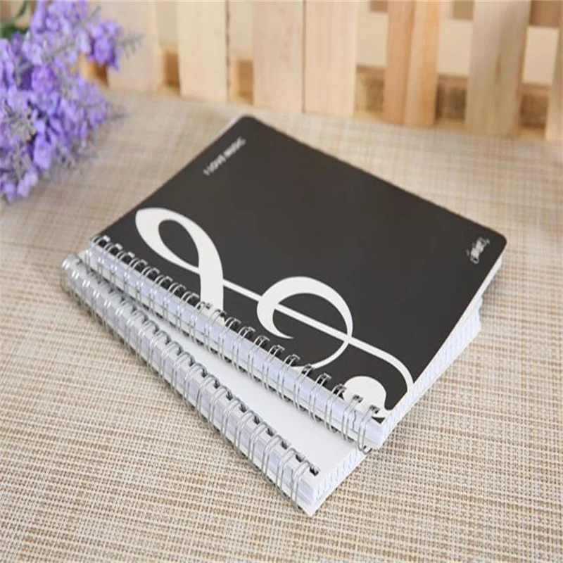 NEW! Piano Pattern Notebook Iron Circle Simple Notepad Learning Office Tools