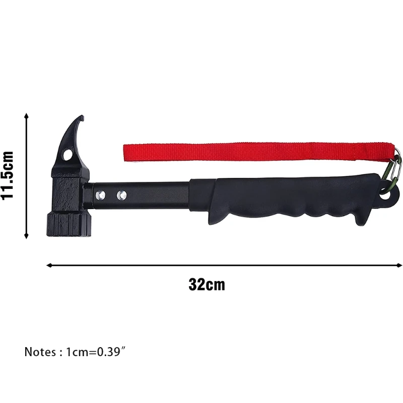 

Outdoor Camping Tent Peg Hammer Outdoor Stake Mallet Tent Puller Extractor for Hiking Fishing Mountaineer Climbing