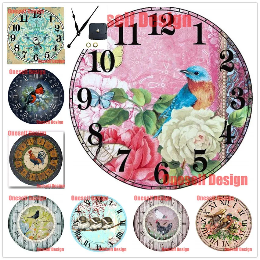 Новый стиль Наклейка Настенная с птицей часы 5d алмазная живопись часами животное