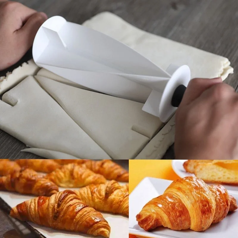 

Making Croissant Bread Wheel Dough Pastry Cutting Knife Plastic Rolling Cutter Baking Kitchen Knife Accessories Bakery Tools