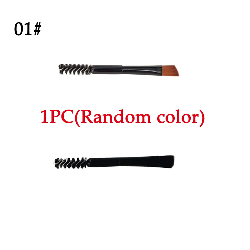 Кисть для макияжа двойной инструмент бровей Бамбуковая + расческа двойная кисть