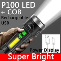 strong light flashlight usb rechargeable small xenon lamp portable ultra bright long range outdoor household led multi function