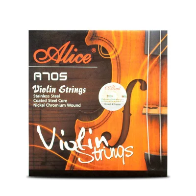 

Alice A705 Violin Strings Set Stainless Steel Coated Steel Core Nickel Chromium Wound 4 Strings for 4/4,3/4,1/2,1/4,1/8