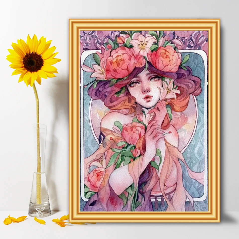 5D алмазная живопись сделай сам портрет мультяшной девушки Набор для вышивки