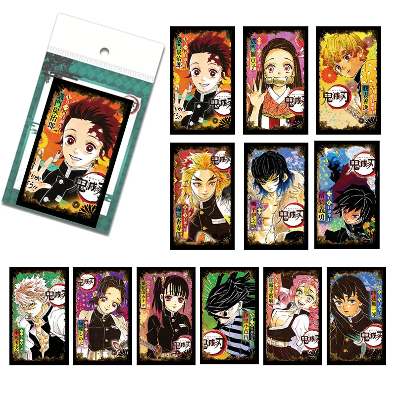

Мини-карточки из японского аниме Demon Slayer Kimetsu No Yaiba Kamado Nezuko, коллекционные карточки для фанатов, фигурки, игрушки, подарки, 12, шт./упак.