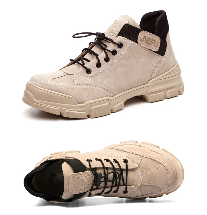 НОВАЯ безопасная рабочая обувь из свиной шкуры дышащие повседневные ботинки со