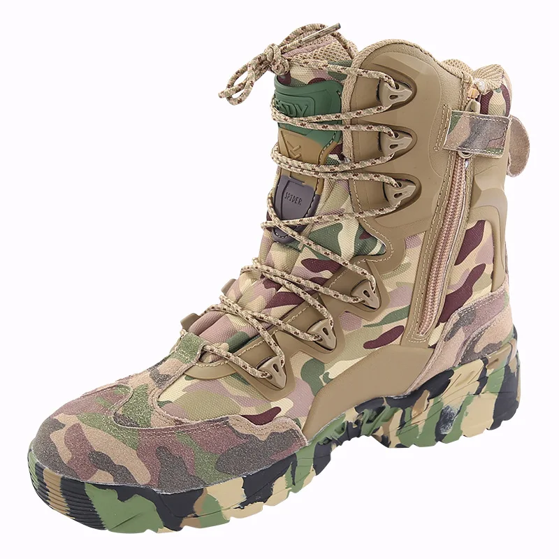 

Men Outdoor Tactical Combat Boots Breathable Anti-Piercing Anti-Collision Wear-Resistant Waterproof Camouflage Climbing Shoe