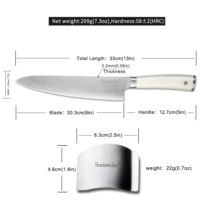 Кухонный нож шеф повара SUNNECKO острые инструменты для резки мяса из АБС пластика