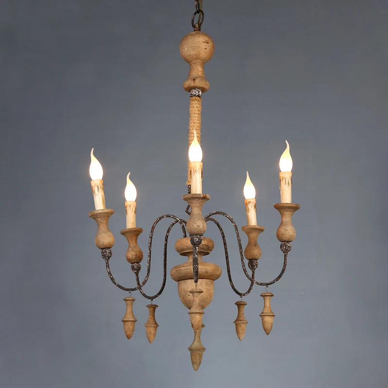 Ретро деревянные люстры деревенское освещение ретро подвесные кухонные лампы