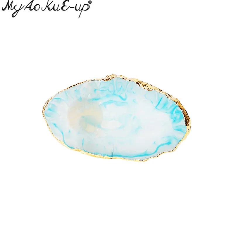 Oval Blue Цветная хрустальная ресница, удлинительные клеевые кольца, акриловые отдельные накладные ресницы, клеевой держатель, кольцо, клей для ресниц, подставка, пигмент - Цвет: Oval Blue