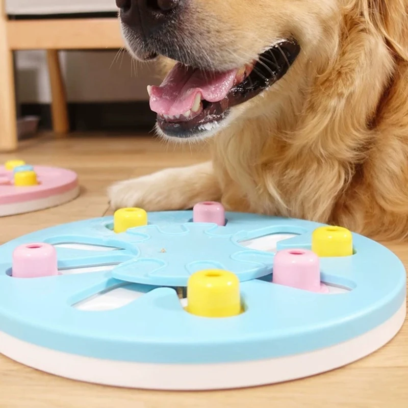 Pet Training Puzzle Dog Toy Slow Food Bowl Leaking Reward Game Disc Board Funny Biting Interactive Supplies | Дом и сад