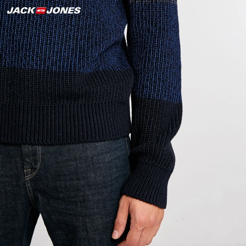Мужской базовый свитер JackJones цветной с круглым вырезом и прострочкой 218425504 |