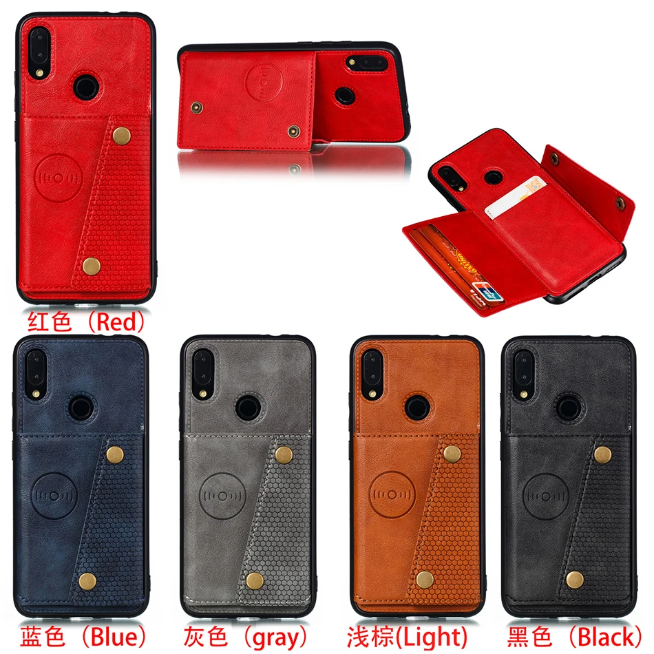 Чехол из ТПУ и искусственной кожи для кредитных карт Huawei P40 Y7P P30 P20 Lite Mate 30 20 lite P Smart