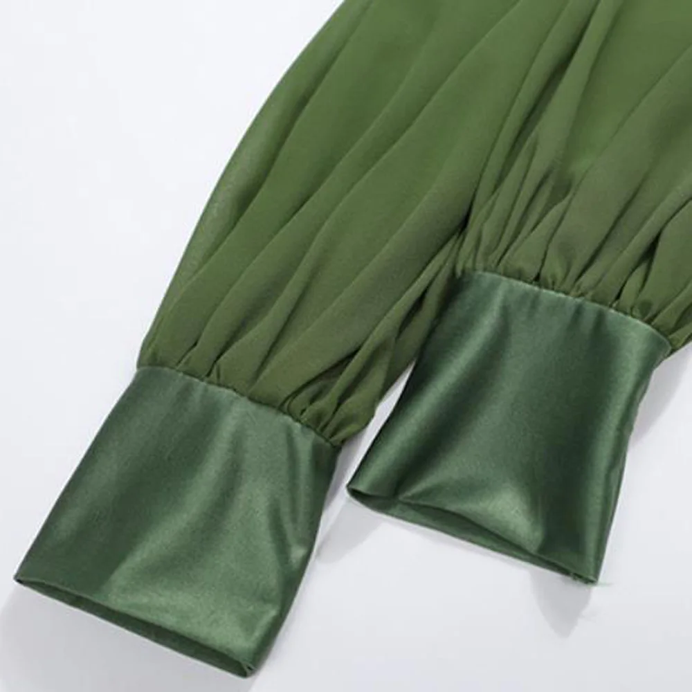 

Summer Green Elegant Chiffon Long Maxi Dress Vintage Square Collar French Princess Dresses Casual Holiday Party Dresses 2021