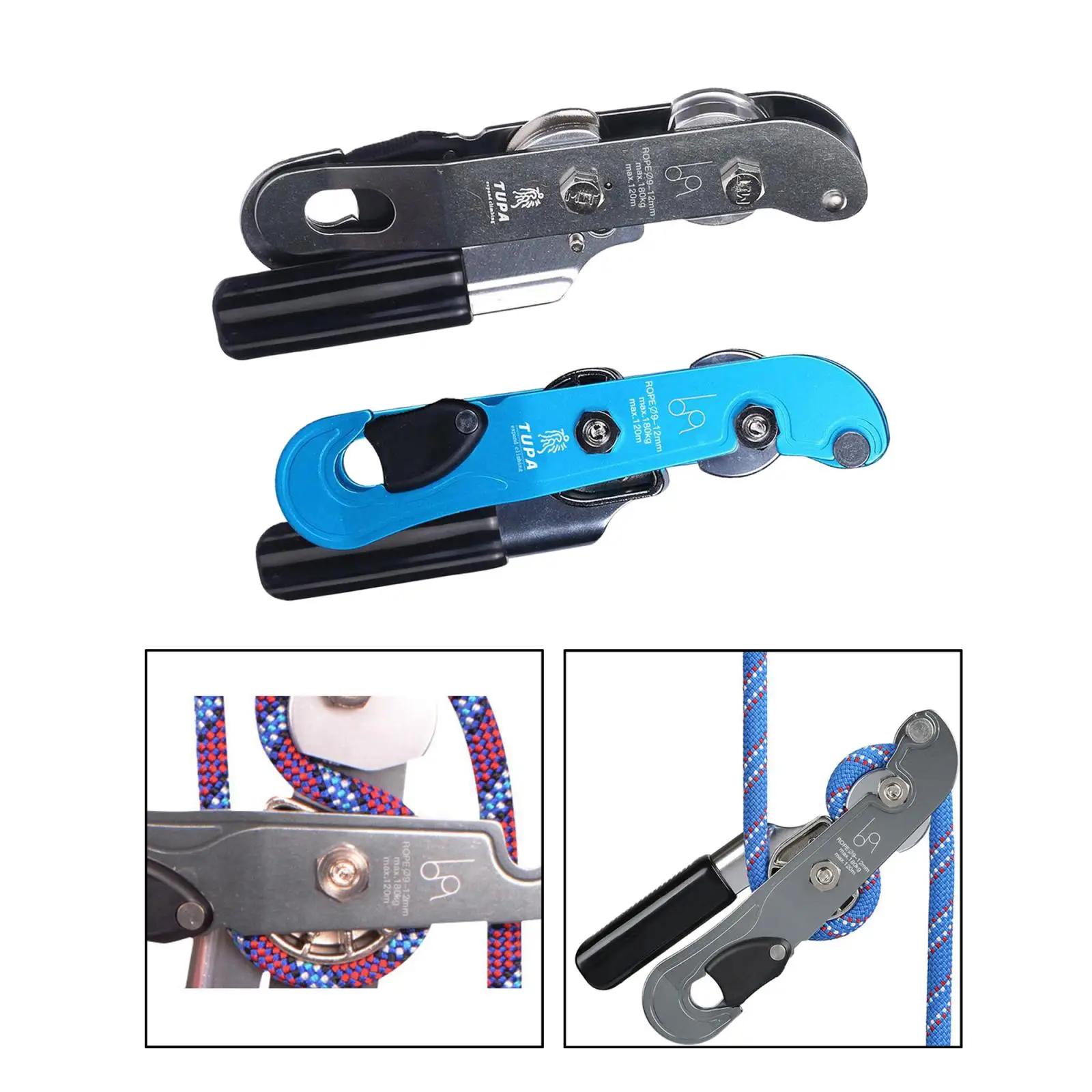 

Professional Rocky Climbing Gear Ascender Climbing Equipment Device for 9-12mm Rope Climbing Rappelling Gear
