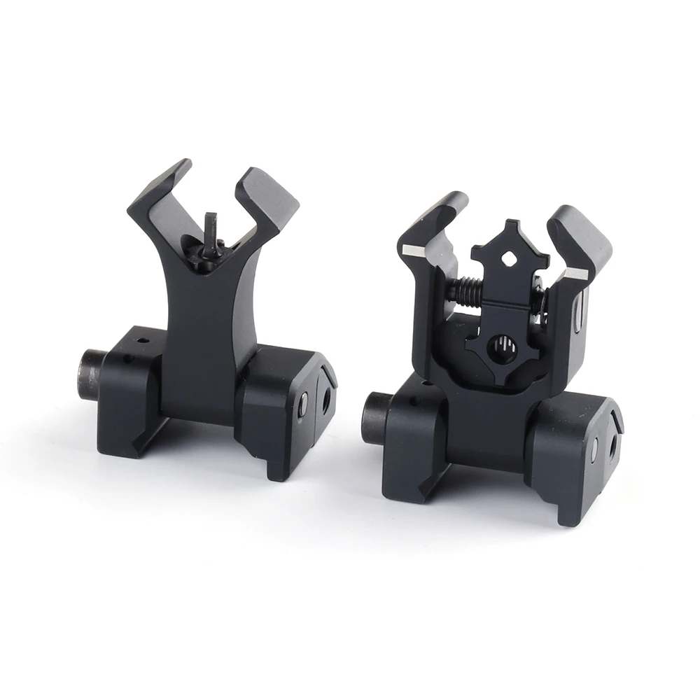 Тактический передний и задний прицел складной боевой черный железный набор для