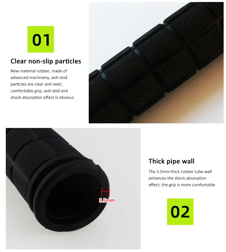 

1 Pair Of Rubber Bicycle Handlebar Gloves Outdoor MTB Handlebar Gloves Non-slip Strong Support Handle Bicycle Parts