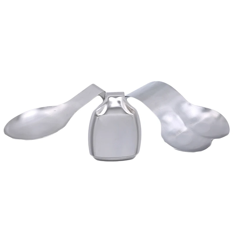 

Soup Spoon Holder Double Spoon Rest Stainless Steel For Stove Dinnerware Set Kitchen Tools