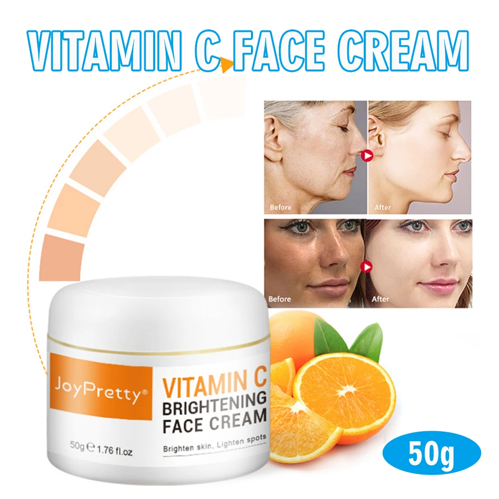 

50g Vitamin C Face Cream Remove Dark Spots Brightening Moisturizing Dark Spots Whitening Cream Anti-Aging Firming Skin Care