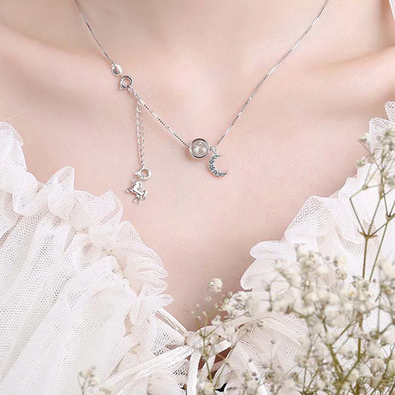 MEETSOFT посеребренное ожерелье с подвеской Минималистичная цепочка для ключиц