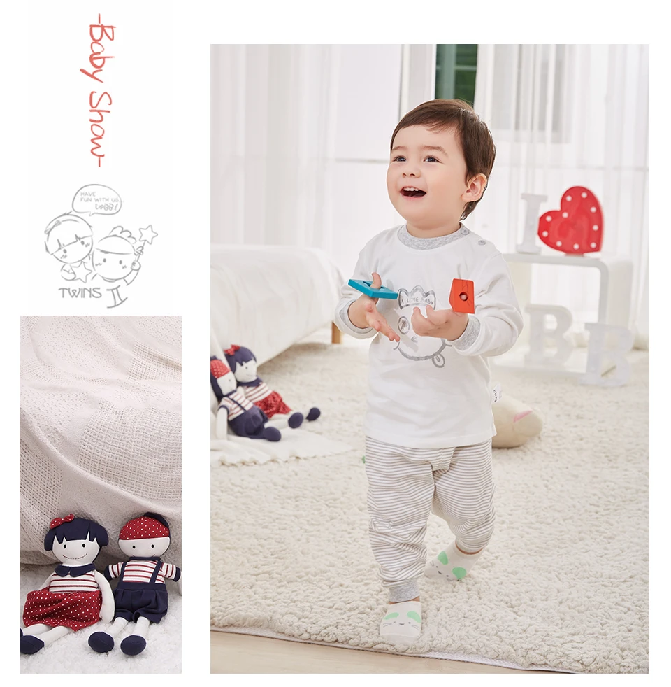 Baby Pajama Sets Uisex Sleepwear Robe Soft Cotton Cartoon Top Pants